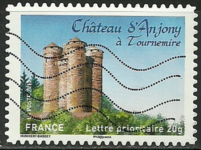 France 2012 - Le Château d'Anjony à Tournemire - 718 oblitéré.