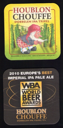 SB Sous Bock Beer Mat Houblon Chouffe Dobbelen Ipa Tripel