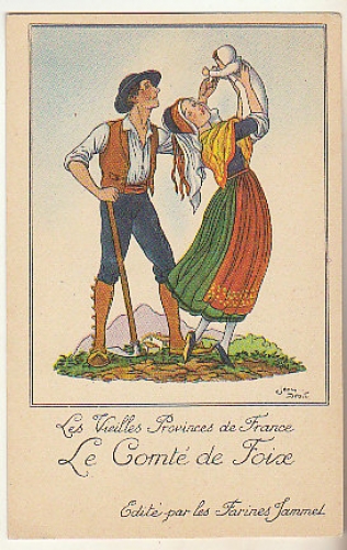 le Comté de Foix   Illustration de Jean Droit  Farines Jammet