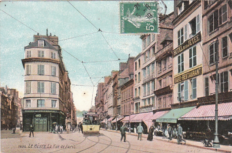 CPA LE HAVRE (76) LA RUE DE PARIS - BELLE ANIMATION - TRAMWAY