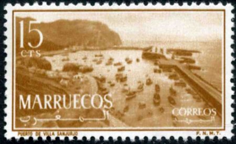 Maroc espagnol (Zone Nord) 1956 Port de Villa Sanjurjo Y&T 480 **