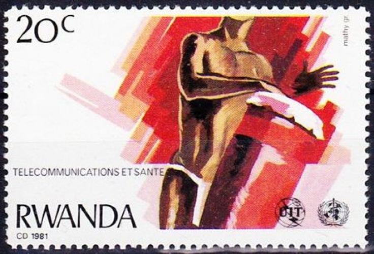 Rwanda 1981 Télécommunications et santé : le tam-tam - Y&T 1008 **