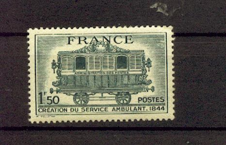 France 609 1/4 de cote service postal ambulant 1944 neuf ** TB MNH SIN CHARNELA cote 1