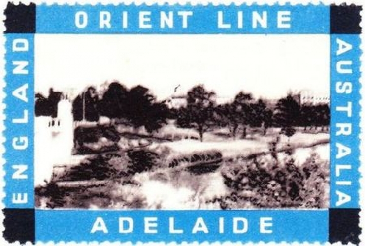 Grande-Bretagne Vignette Adelaïde de la Compagnie Maritime Orient Line England Australia