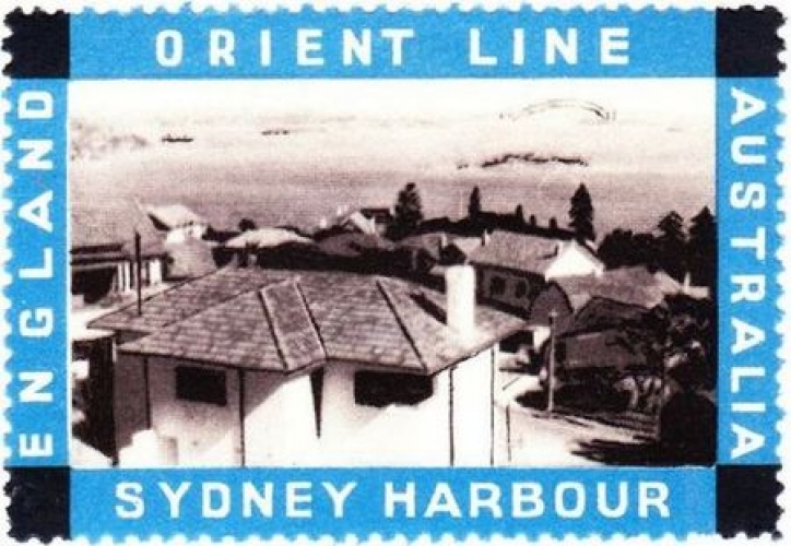 Grande-Bretagne Vignette Sydney de la Compagnie Maritime Orient Line England Australia