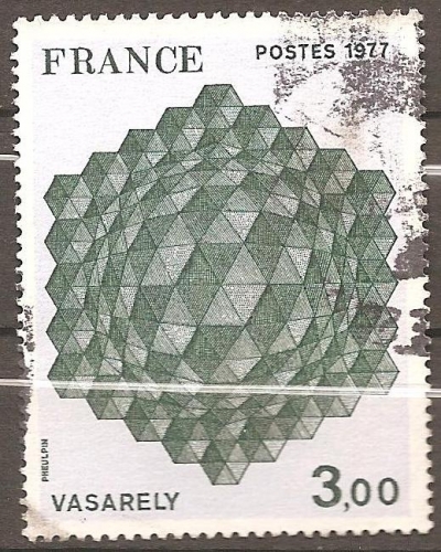 France 1977 YT 1924 Peinture Vasarely