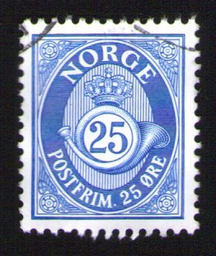 NORVEGE Oblitération ronde Used Stamp POSTFRIM 25 Corne Postale 25 ORE Bleu