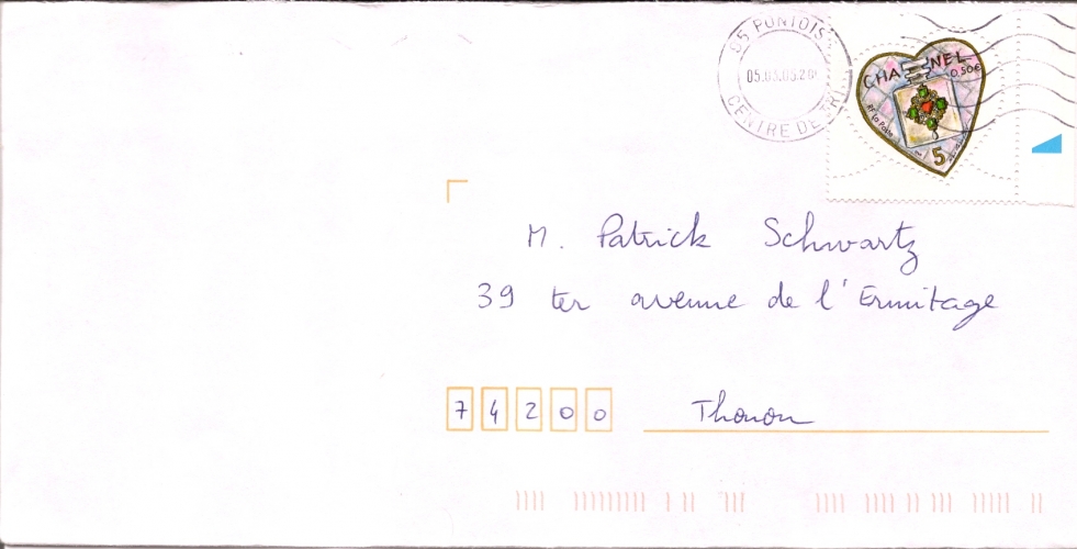 France - Lettre - Oblitération 95 Pontoise - 05.03.2005 - Timbre Chanel