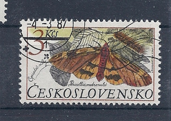 Tchecoslovaquie  Y & T  N° 2716  Faune Papillons et leurs chenilles