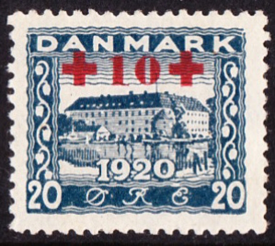 Danemark 1921 Château de Sonderborg surchargé (émis au profit de la Croix-Rouge)