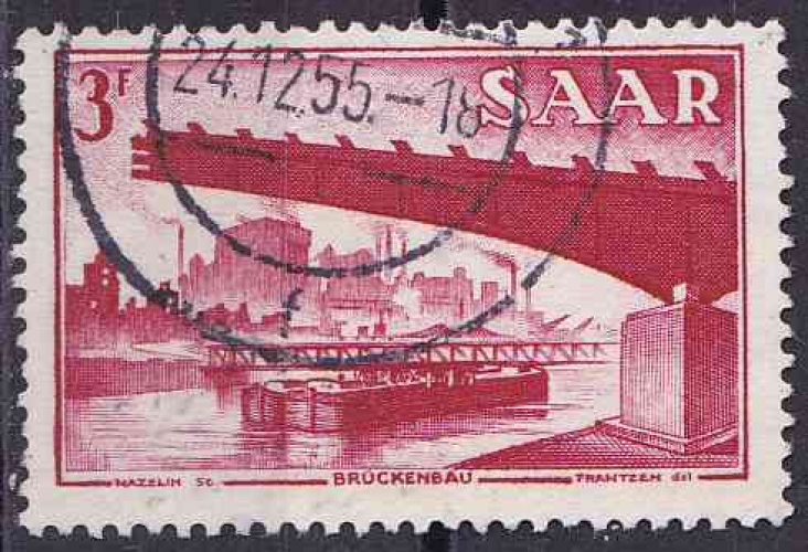 SARRE 1952 oblitéré N° 308
