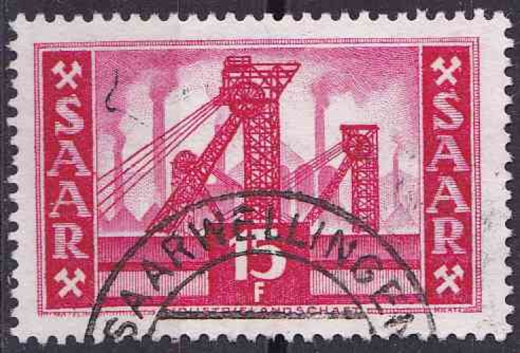 SARRE 1954 oblitéré N° 337
