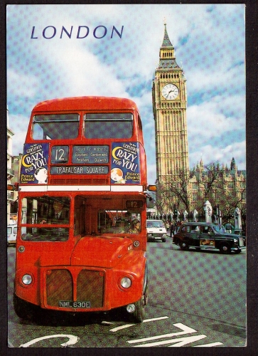Royaume-Uni  Cpm London - Bus and Big Ben