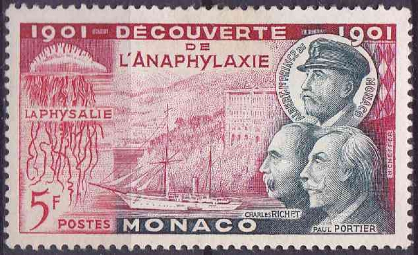 MONACO 1953 NEUF* MH charnière N° 395