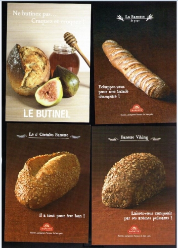 Publicité Papier Lot 7 feuillets Pains BANETTE
