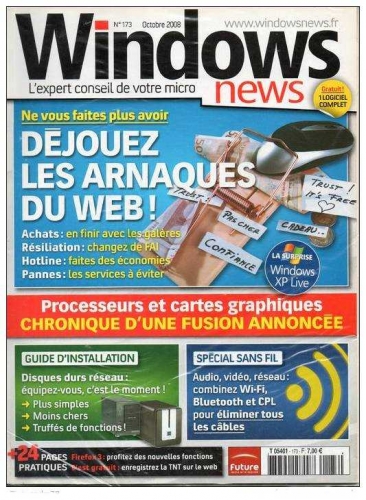 Magazine WINDOWS NEWS N°173 Octobre 2008