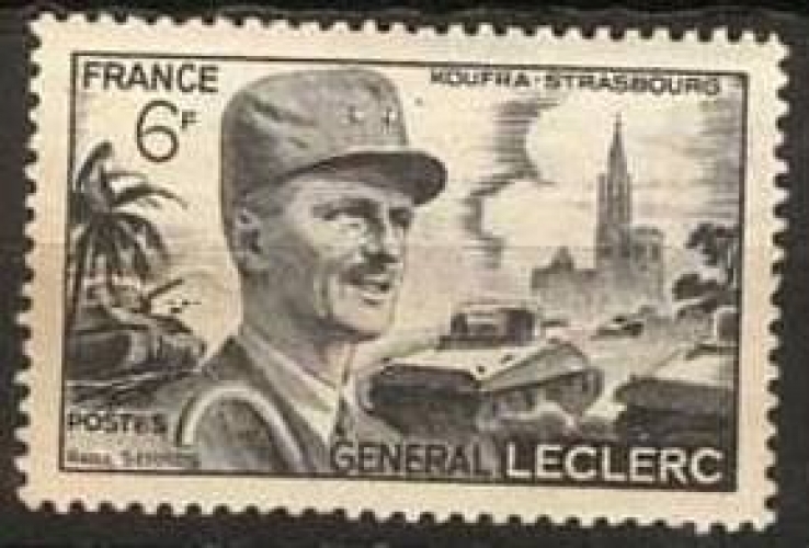 266 - Y&T n° 815 - neuf trace charnière - Général Leclerc de Hauteclocque - 1948 - France