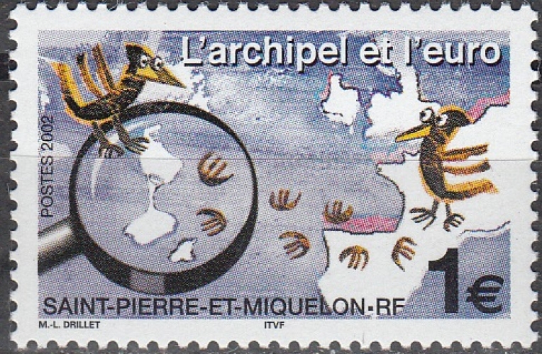 Saint-Pierre & Miquelon 2002 Yvert 773 Neuf ** Cote (2015) 4.00 Euro L´archipel et l´Euro
