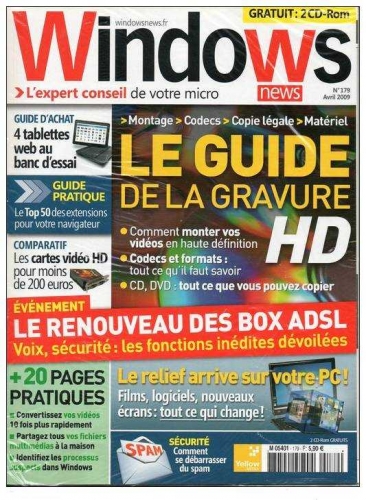 Magazine WINDOWS NEWS N°179 Avril 2009