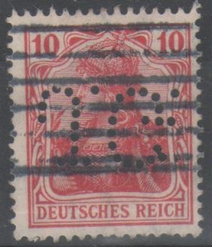 Allemagne 1905 - Germania 10 p. perforé J.G.