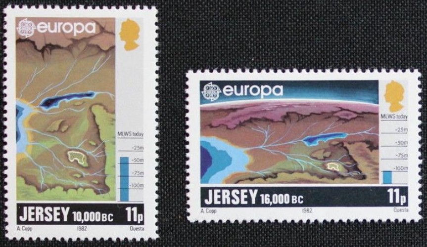 Jersey 272 à 275 faits historiaues europa 1982 neuf ** luxe MNH sin charnela cote 3.5