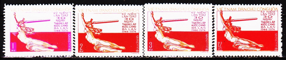  Viêt Nam du Nord 871 / 74 30e anniversaire de la Fondation de la République populaire de Pologne