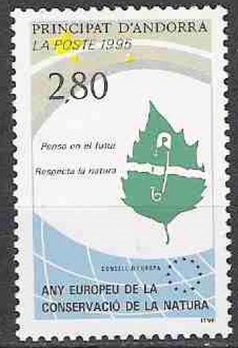  Andorre Français 1995 Yvert 454 Neuf ** Cote (2015) 1.90 Euro Année de conservation de la nature