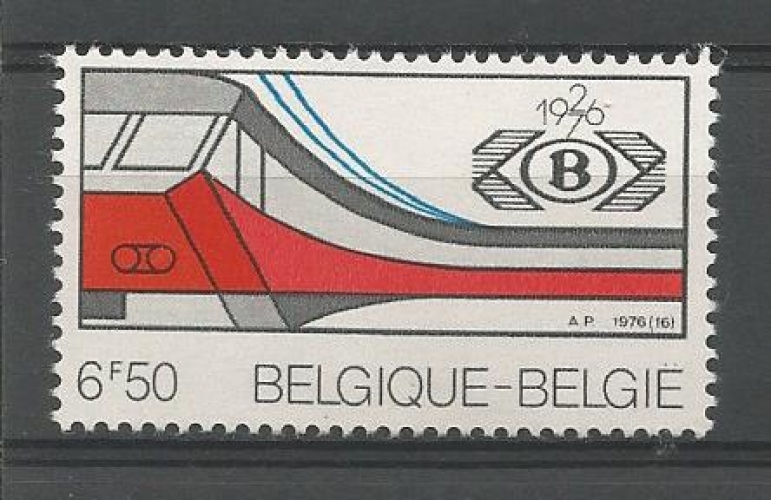 Belgique - 1976 - Tp n° 1825 - 50ans Société national Chemins de Fer Belge - Neuf **