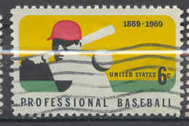 USA 1969 YT 883 Obl Centenaire du Base ball