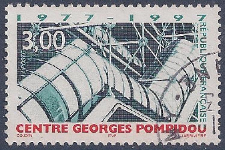 FRANCE 1997 : yt 3044 Oblitéré/Used # 20e anniversaire du Centre Georges Pompidou 