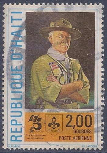 HAITI 1983 : yt 619  Oblitéré/Used # 75ème anniversaire du scoutisme