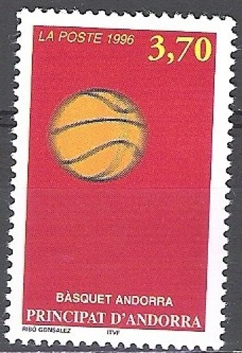 Andorre Français 1996 Yvert 468 Neuf ** Cote (2015) 2.50 Euro Basketball
