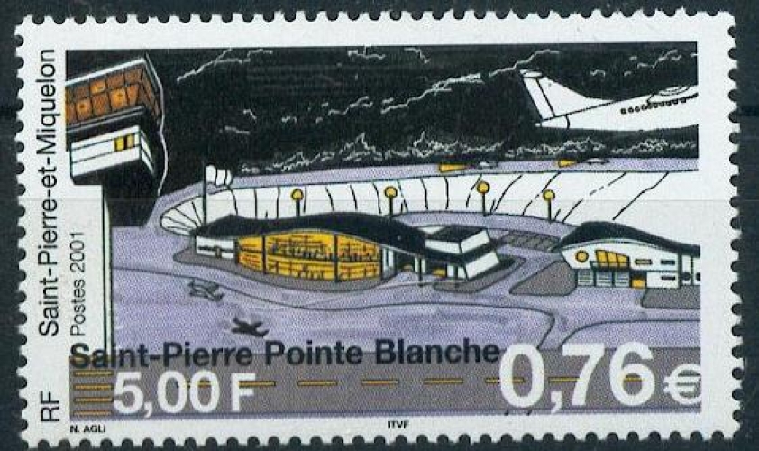 Saint Pierre et Miquelon 753  2001 Aéroport neuf ** TB MNH SIN charnela  