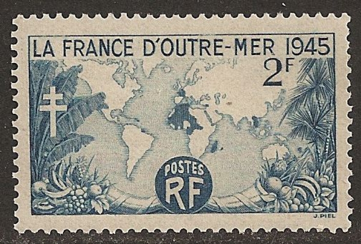 FRANCE 1945  YT 741 Neuf ** - La France d'Outre-mer