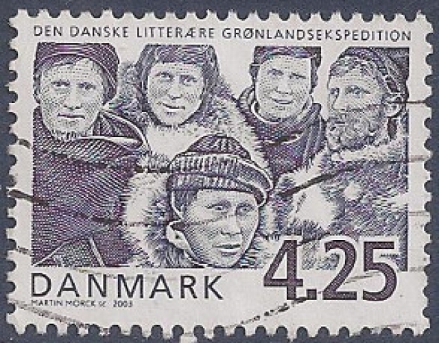 DANEMARK 2003 : yt 1338 Oblitéré/Used # Expédition littéraire Danoise , Groenland 