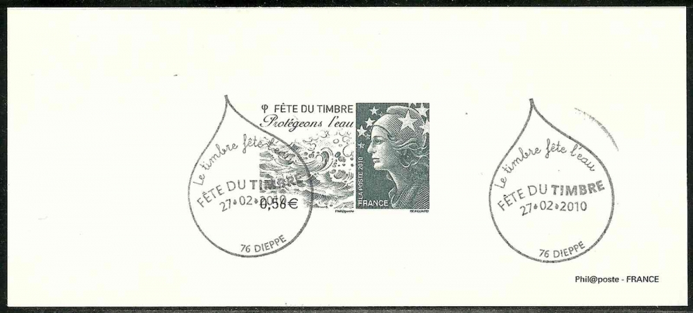 France 2010 - Gravure sur papier Velin - Fête du timbre - N° 4439 oblitéré .