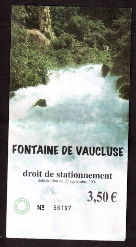 France 2008 Fontaine de Vaucluse Droit de Stationnement   