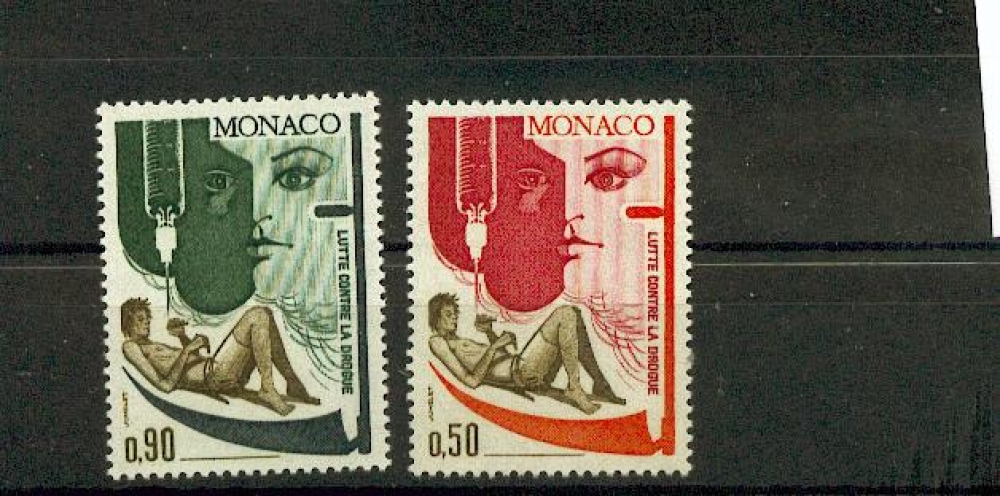 Monaco  903 904 1972 1/4 de cote LA DROGUE neuf ** TB MNH SIN CHARNELA cote 1.7 