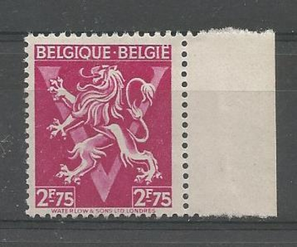 Belgique - 1944 - Lion Héraldique Grand 