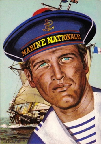 France Carte postale Les Marins de Bernard Louviot - Paul Newman