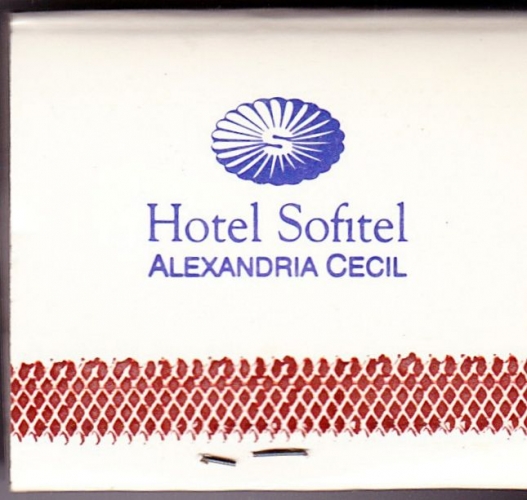 Égypte 1997 Boîte d'allumettes Hôtel Sofitel Cecil Alexandrie