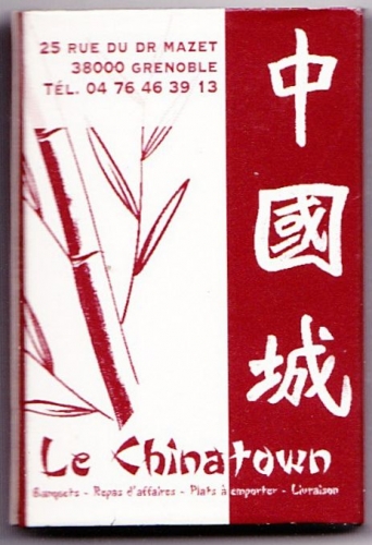 France Boîte d'allumettes Le Chinatown Grenoble