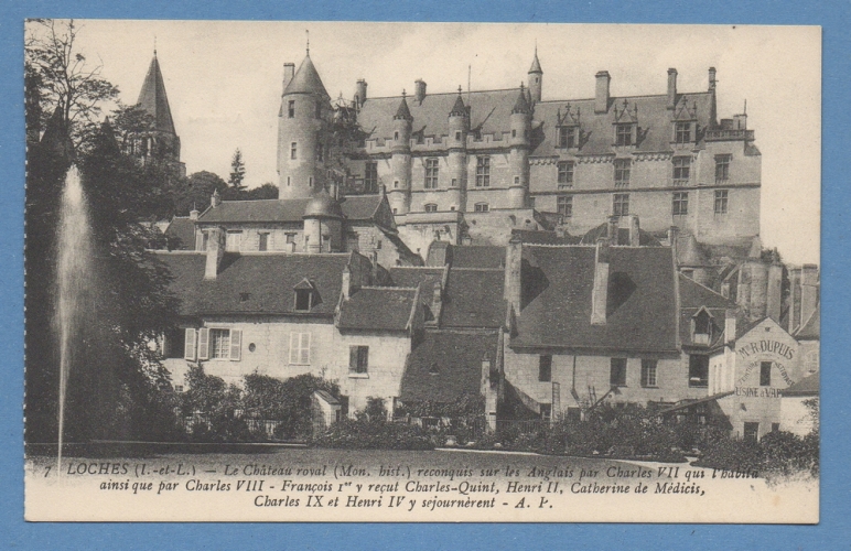 LOCHES CHATEAU non écrite TB