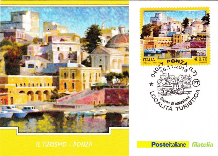 Italie 2013 Carte maximum Le tourisme : Ponza - Y&T 3418