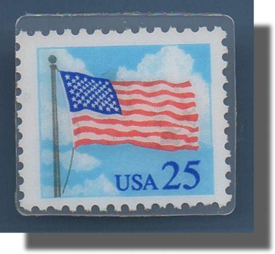 USA  PIN'S USPS DRAPEAU FLAG TIMBRE STAMP