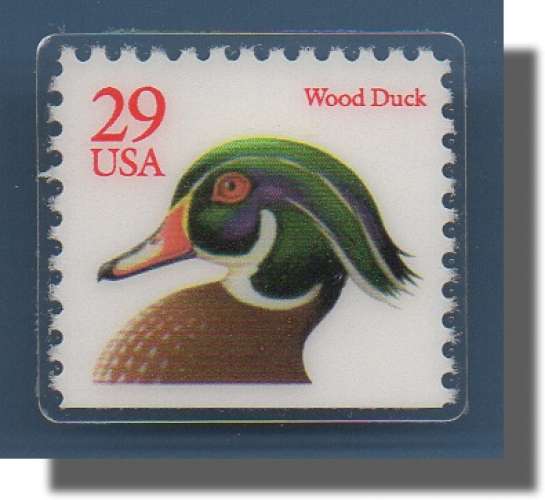 USA  PIN'S USPS CANARD DUCK TIMBRE STAMP