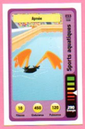 Carte Looney Tunes Auchan 2014 / N°033 Sports aquatiques Apnée