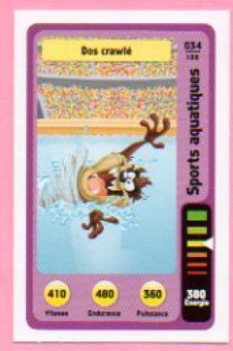 Carte Looney Tunes Auchan 2014 / N°034 Sports aquatiques Dos crawlé