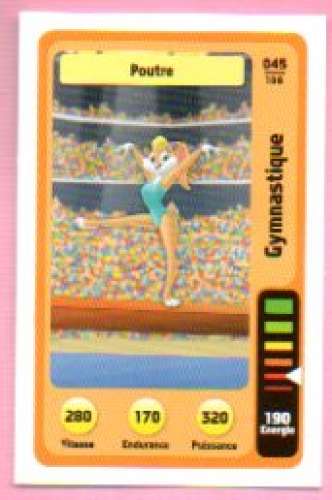 Carte Looney Tunes Auchan 2014 / N°045 Gymnastique Poutre