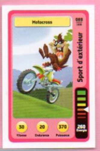 Carte Looney Tunes Auchan 2014 / N°088 Sports d’extérieur Motocross